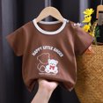 thumbnail image 2 of Agkizg Toddler Baby Boys and Girls Summer Tops,Short Sleeve T-shirt for Kids,Children's Round Neck Graphic Tees Cute Casual Home Clothes Lightweight Comfortable and Breathable T-Shirt, 2 of 3