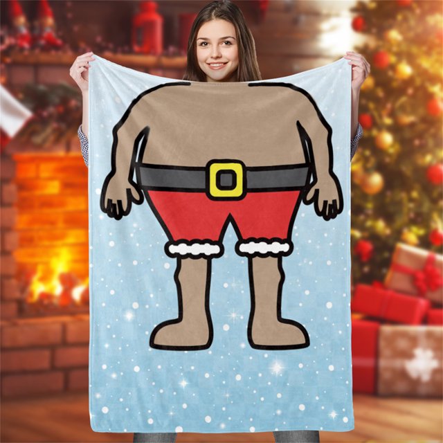 Manta navideña de poliéster, manta con impresión única, decoración festiva para sala de estar y dormitorio, 80x100cm/31,50x39,37 pulgadas