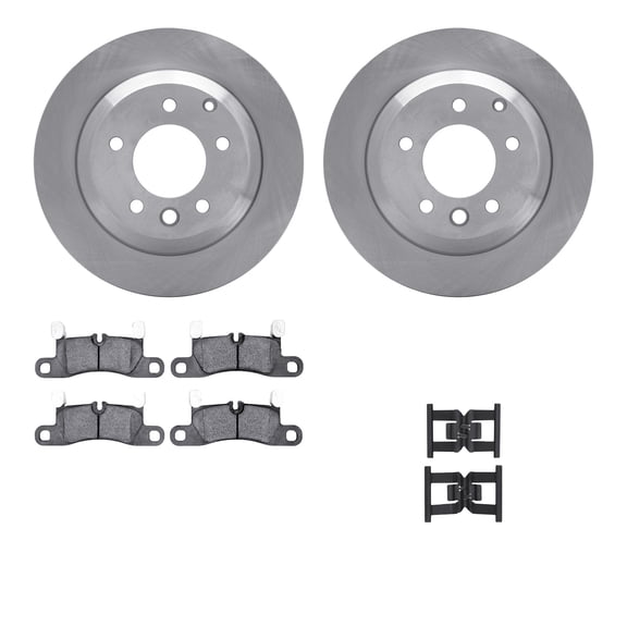 Dynamic Friction Company Rear Brake Rotors with 5000 Advanced Brake Pads includes Hardware 6512-74431