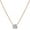 Rose Gold, variant on S. Leaf Dainty Cubic Zirconia Necklace Sterling Silver CZ Diamond Pendant Necklace Women's Gold Necklace