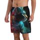 thumbnail image 2 of Fotbe Neon Spectrum Cat Portrait Trajes de Baño Estampados para Hombre, Shorts de Verano de Secado Rápido, Ropa de Playa, Bañadores-X-Large, 2 of 6