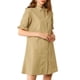 thumbnail image 5 of CAMISETA DE VESTIDO DE BOTONES DE MANGA CORTA DE COLOR SÓLIDO PARA MUJER INSPIRAR CHIC XL CAQUI, 5 of 7