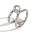 thumbnail image 1 of E.B.belle  Luxury Full Rhinestone Heart Wide Facted Rings 18K Gold Plated Stainless Steel Women Men Exaggerated Charm, 1 of 7