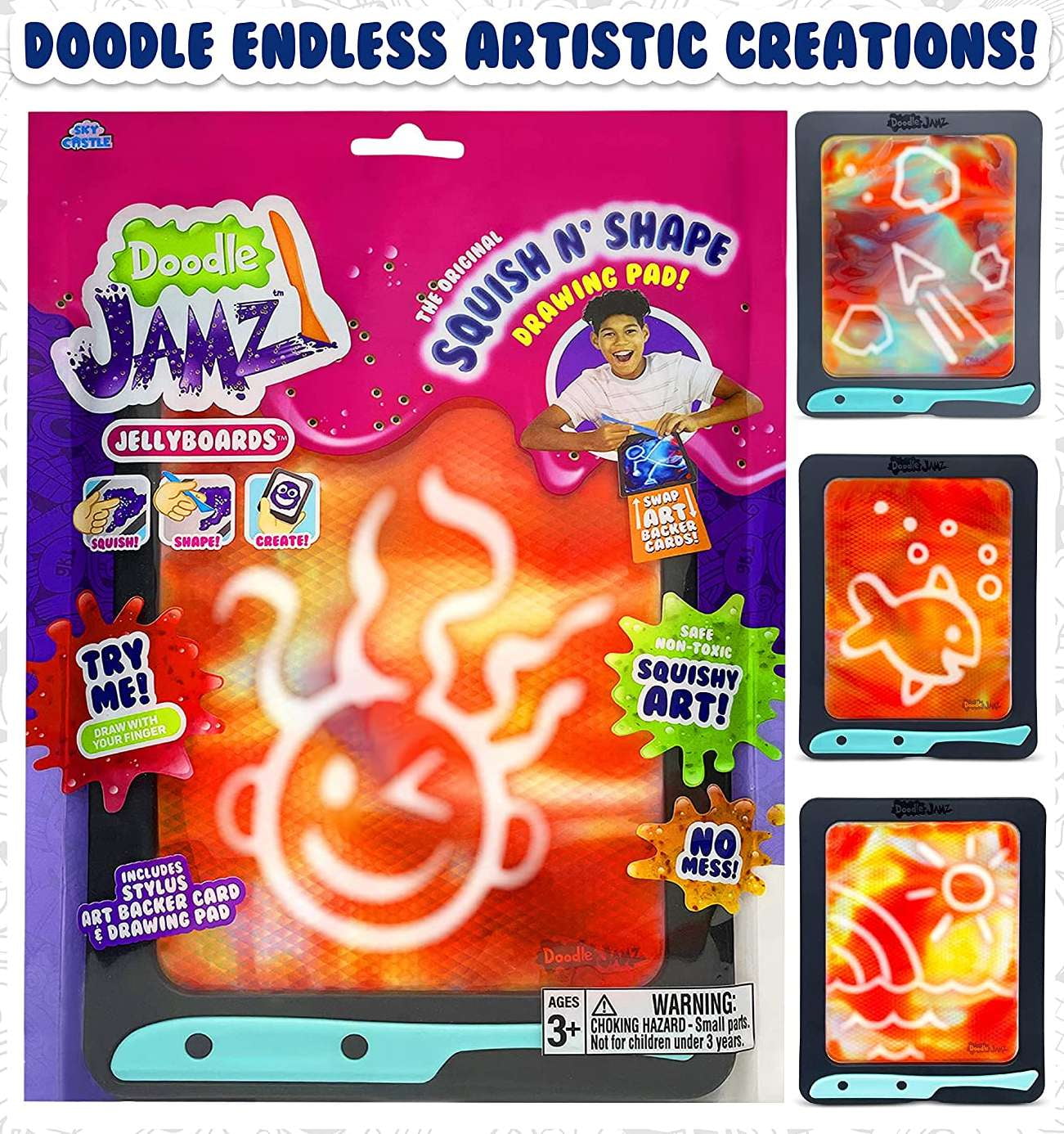 Doodle Jamz Jellyboards Sensory Toy for Kids Writing and Drawing