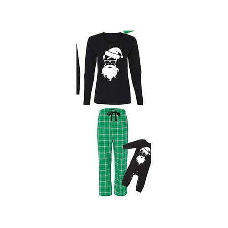 

hirigin Christmas Parent-child Nightwear Tops and Plaid Printed Pattern Pants