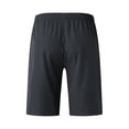 thumbnail image 4 of zuwimk Gym Shorts For Men,Men's Linen Casual Classic Shorts Elastic Waist Summer Beach Lightweight Board Slim Fit with Pockets Gray,L, 4 of 4