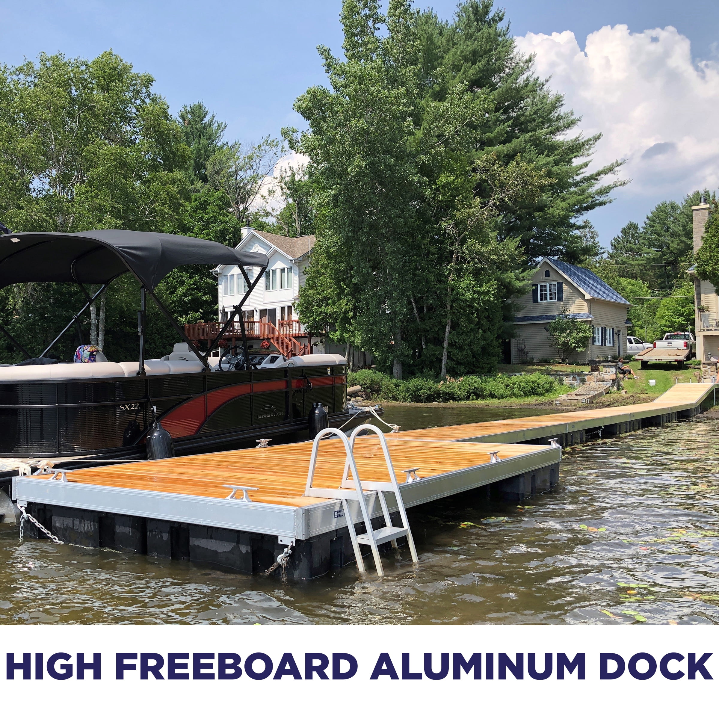 Multinautic Eagle Floats 24 in. x 48 in. x 24 in. High Freeboard Foam Filled Heavy Duty Dock Float Drum