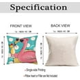 thumbnail image 6 of Hello Summer Pillow Covers 16x16 Inch Set of 4 Flamingo Flip Flops Sand Starfish Beach Please Polka Dot Blue Pink Farmhouse Decorative Throw Pillow Cases for Sofa Couch Home Decor, 6 of 6