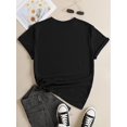 thumbnail image 2 of Women's T-shirt, "SPREAD Metal Butterfly White" Print, Retro Minimalist Fashion, Round Neck, Casual Comfort, Sports Short Sleeve T-shirt, 2 of 6