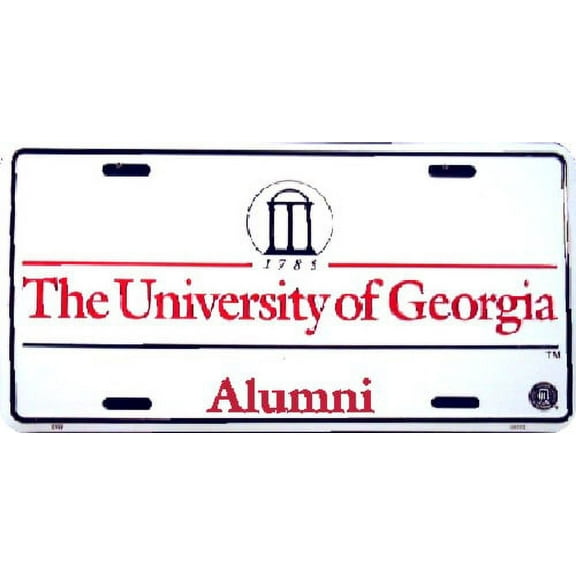 Georgia Arches (Univ. Of Georgia) embossed metal auto tag