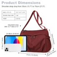 thumbnail image 3 of KXF Multi-layer Nylon Shoulder Bag for Women Large Capacity Crossbody Bag Lightweight Travel Satchel, 3 of 7