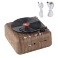 thumbnail image 1 of Mini reproductor de discos de vinilo retro con altavoz inalámbrico Bluetooth de alta definición y subwoofer con caja de voz, 1 of 14