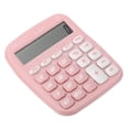 thumbnail image 1 of Calculadora de escritorio Uxcell, calculadora electrónica de función estándar de 12 dígitos con pantalla LCD grande, color rosa, 1 of 7