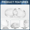 thumbnail image 5 of Unique Bargains Car Wheel Hub Centric Rings Wheels Center Shaft Shock Absorbing Hubrings Aluminium Alloy Silver Tone Durable OD 70.6mm to ID 63.4mm, 5 of 7