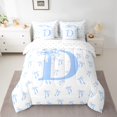 thumbnail image 2 of Castle Fairy Personalized Initial 7 Pieces Bedding Comforter Set for Kids,Bow Alphabet Full Bedding Set Lightweight,Dreamy Princess Fitted Sheet Flat Sheet,Lightweight Room Decor, 2 of 8