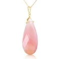 thumbnail image 2 of Galaxy Gold 14K Yellow Gold Pink Chalcedony Briolette Necklace - Hope & Creativity - 16" to 24" - Fine Jewelry for Women, 2 of 3