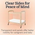 thumbnail image 6 of Foundations Serenity 3-Panel Clearview Compact Crib, Fixed-Side, 3" Mattress Included, Natural Wood, 6 of 8