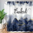 thumbnail image 2 of Get Naked Navy Blue Shower Curtain, Golden Navy Blue Marble Texture Shower Curtain Sets, Abstract Watercolor Modern Bathroom Curtain with Hooks Waterproof Fabric Decor, 54X70IN, 2 of 3