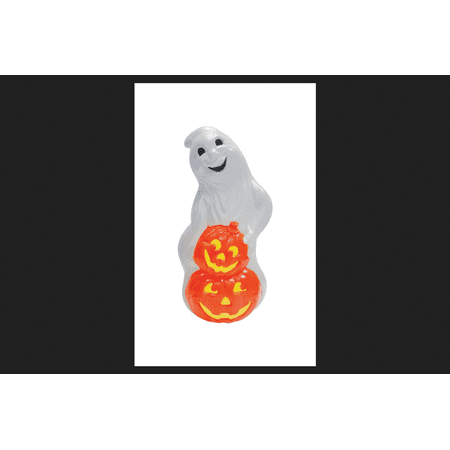 Union Products 9730045 Blow Mold Ghost Lighted Halloween Decoration, Orange & White - 31 x 15.5 x 15.5 in.