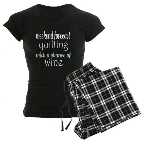 CafePress - Quilting And Wine - Women's Dark Pajamas