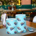thumbnail image 6 of Whales Pattern Flameless LED Candle Set with Remote, Battery Operated Color Changing Pillar Candles, Set of 2, 6 of 7