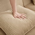 thumbnail image 5 of Jopath Modular Loveseat Sofa,Modern 2-Seat Sofa Couch with Throw Pillows,Corduroy Fabric Cloud Sectional Couch,Camel, 5 of 7