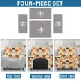 thumbnail image 6 of HELLHERO 1 Cushion Reclining Chair Cover Turkey Print Lazy Boy Recliner Covers That Stay in Place with Storage Pockets, Home Decor for Thanksgiving, Orange, 6 of 8