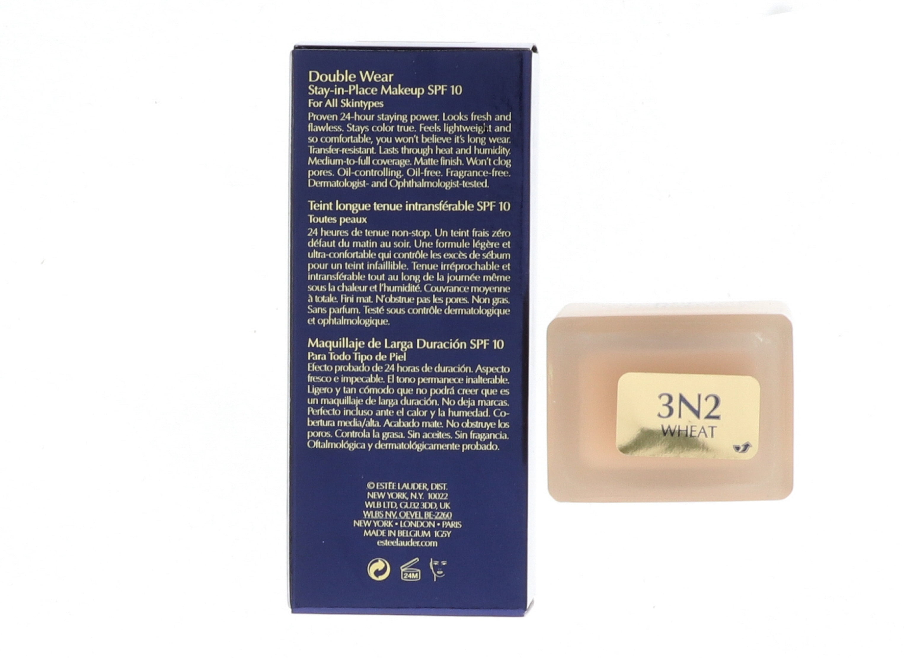 Estee Lauder Double Wear Stay-in-Place Makeup SPF10, 3N2 Wheat, 1 oz