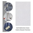 thumbnail image 5 of Self Adhesive Linen Fabric Repair Patch for Sofas Furniture Rectangle WhiteSmoke 120x15x0.1cm, 5 of 9