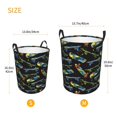 thumbnail image 3 of Balery Colorful Skateboard Cesta de ropa redonda con asas, impermeable, independiente, para ropa, juguetes, dormitorio y familia-Small, 3 of 6