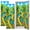 Color 4, variant on Classroom 2 Pcs School Locker Magnetic Wallpaper 12" x 36" Enchanting Garden Landscape Bridges Colorful Flowers Reusable Removable Locker Accessories Back to School Supplies
