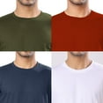 thumbnail image 3 of London Hills Solid Men Round Neck Half Sleeve Tshirt | Cotton Blend Multicolor T-Shirts - Pack of 4, 3 of 7