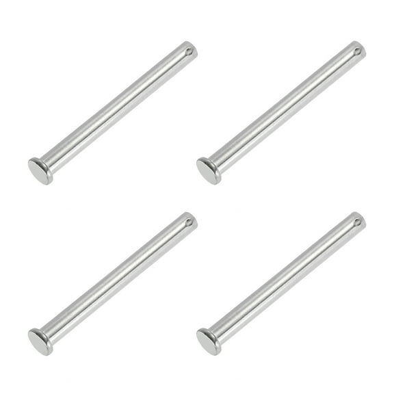 Uxcell Single Hole Clevis Pins 304 Stainless Steel Flat Head Pin for Hitch Pin Lock Link Hinge Systems 4 10 x 110 x 104.3 mm