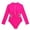 Hot Pink, variant on Girls Long Sleeve Rash Guard Swimsuit, Zip Front Cutout Flower One Piece Bathing Suit, UPF 50+ Surfing Swimwear for Beach, Pool & Water Sports(Hot Pink/170)