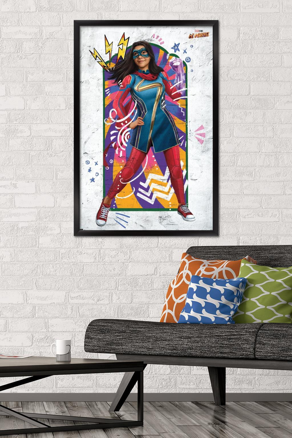 Marvel Ms. Marvel - Window Wall Poster, 22.375" x 34" Framed