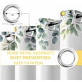 thumbnail image 4 of Sage Green Pumpkins Blackout Curtains for Bedroom/Living Room, Eucalyptus Leaves Watercolor Thermal Insulated Kitchen Drapes with Grommets, Light Blocking Window Treatment, 2 Panels 42" x 63", 4 of 7
