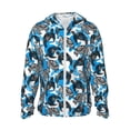 thumbnail image 1 of Balery Sea Animal Sudadera ligera de manga larga con capucha y protección solar UPF 50+ para hombre y mujer, ideal para pesca y running-Small, 1 of 7