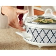 thumbnail image 6 of Crock-Pot Small 2.5 Quart Casserole Slow Cooker in White/Blue, Enjoy Eye-Catching Quick Meals, Durable and Compact, 6 of 6