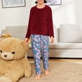 thumbnail image 6 of Wukai Orchids Flowers Print Teenagers' Pajama Pant Sleep Pajama Lounge Pant PJ Bottoms with Pockets and Button Fly(Available in Big & Tall)-Small, 6 of 6