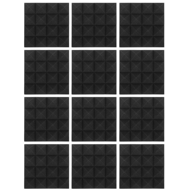 12 paneles acústicos de pared para interiores, insonorizados, para estudios en casa.