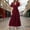 Red, variant on Womens Boho Dot Maxi Dresses Wrap V Neck Flutter Short Sleeve Solid Tie Belt A Line Tiered Flowy Long Dresses in Dresses plus Size Dress for Women Ladies Causal Dresses Shirt Dresses with Pockets Fall