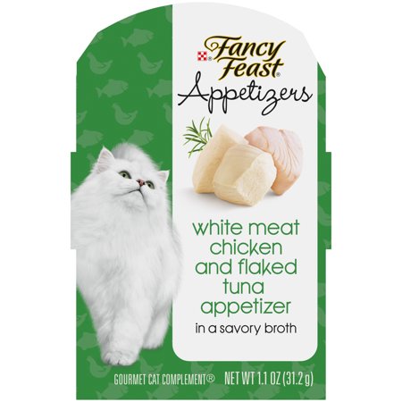 UPC: 0050000543663 | Fancy Feast Chicken & Tuna Flavor Flakes Wet Cat Food for Adult  1.1 oz. Trays (10 Count)