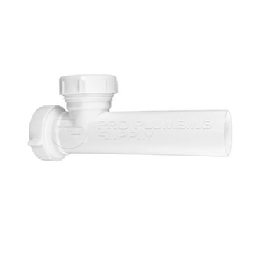 End Outlet Tee 1-1/2 Inch White for Kitchen Sink and Bathroom Sink