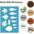 thumbnail image 5 of 2 Styles Jewelry Shape Template Reusable Acrylic Leaf Diamond Round Leaves Cutouts Cutting Stencil Leather Earring Lapidary Templates for Drawing Earrings Making Jewelry DIY Craft 13x9cm, 5 of 9