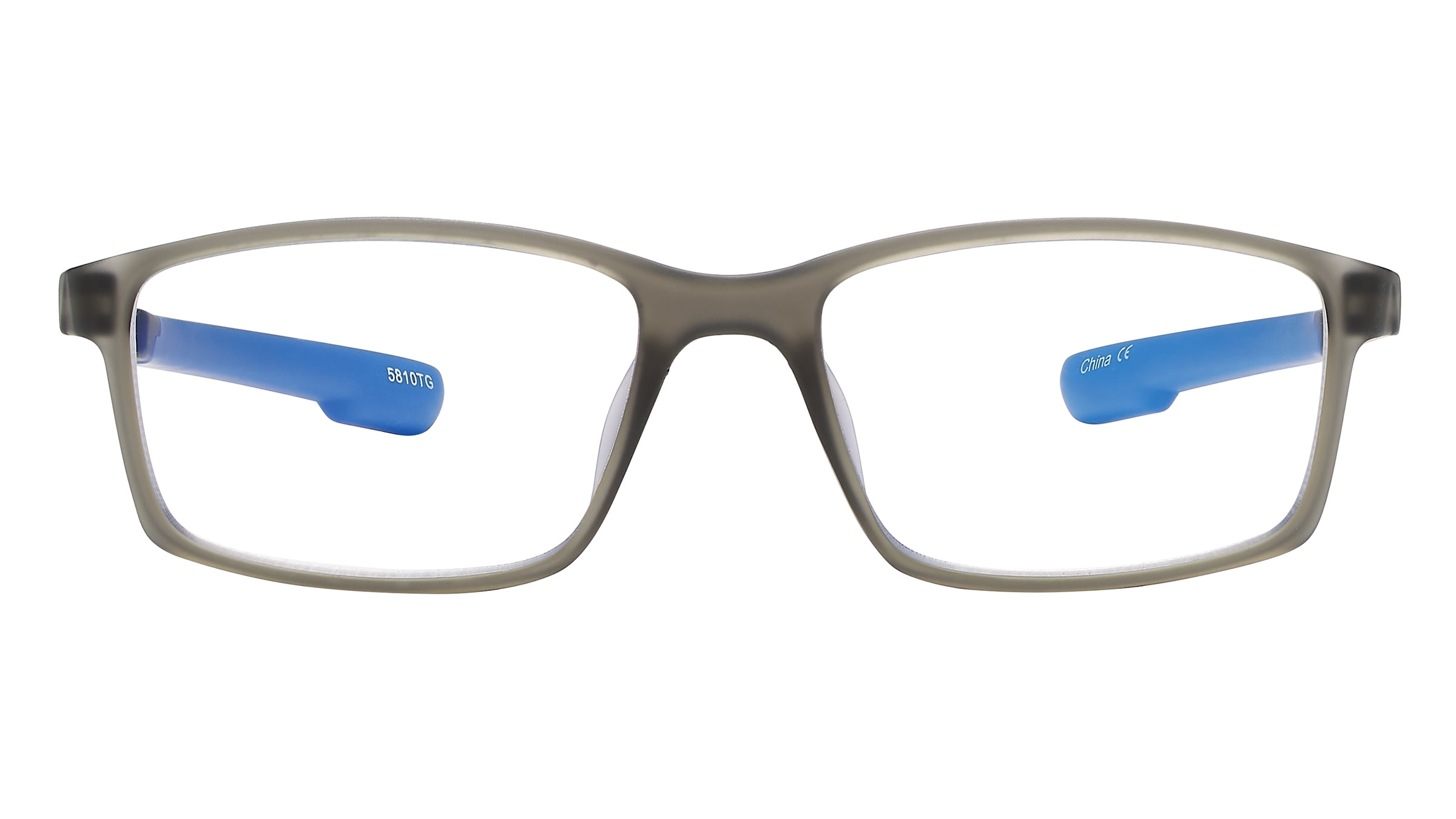 SAV Sportex Blue Light Protection Reading Glasses, Rectangle Full Rim Frame, 4200, +1.25, Blue
