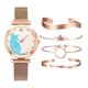thumbnail image 3 of Elegante reloj de 34 mm para mujer con , conjunto de , banda de Oro rosa Hugo brazalete de reloj de acero inoxidable, 3 of 10