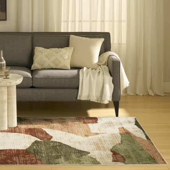 Nourison Nordic 5' x 7' Beige Multi Modern Indoor Rug
