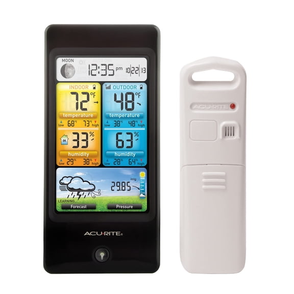 AcuRite Color Weather Station with Indoor/Outdoor Temperature and Humidity, Forecast, Barometric Pressure, Moon Phase, Time, and Date (02016)