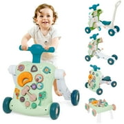 Ealing 6 in 1 Baby Push Walker for Boys, Kids Activity Center Early Learning Walker Gift for Infant 12 Months