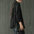 thumbnail image 3 of ZANZEA Women Long Sleeve Turn-Down-Collar Casual Short Coat Blazer, 3 of 4